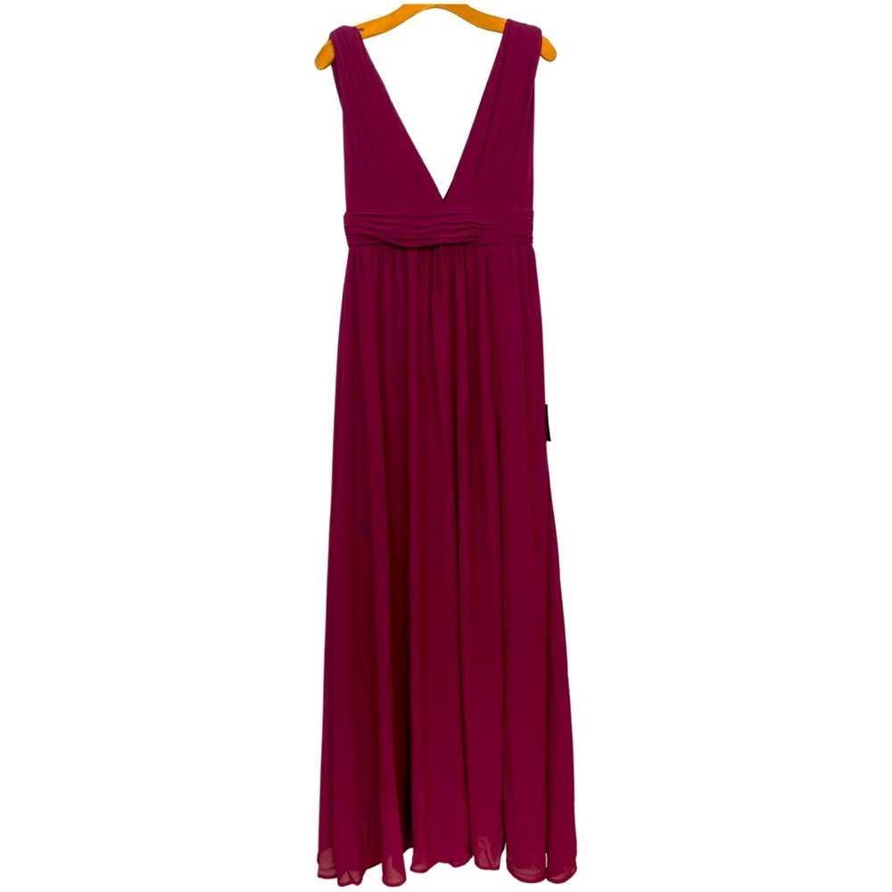 Lulus Heavenly Hues Burgundy Maxi Sleeveless Dress Wedding Party Formal NWT - Picture 5 of 10
